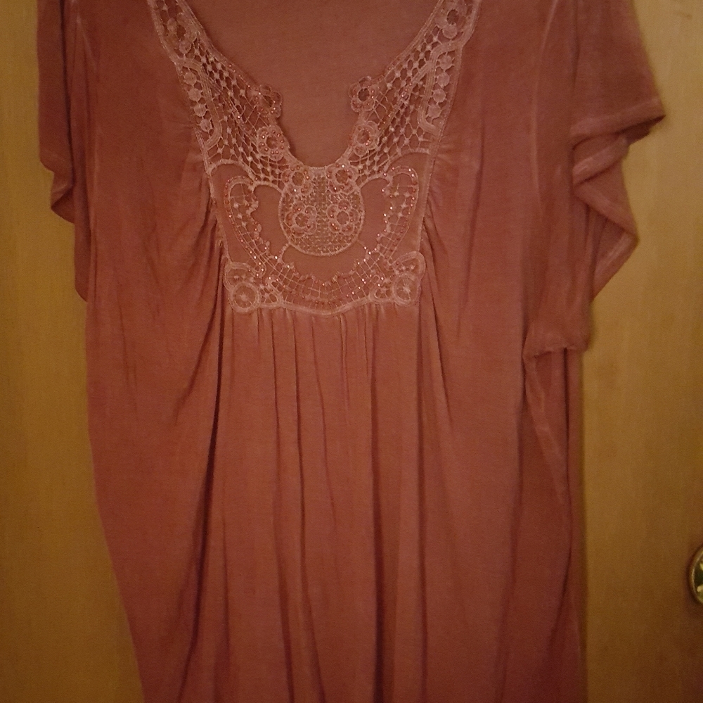 Beautiful colorful Rose pink Blouse Brand New